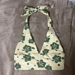 Floral Garage Halter Top